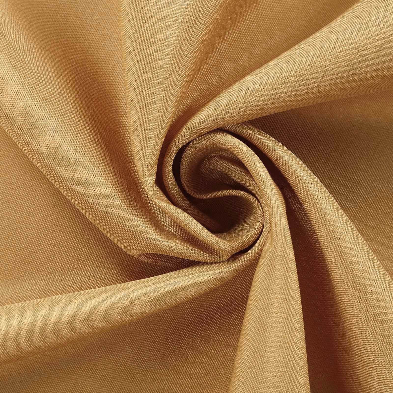 Polyester Square 90"x90" Tablecloth Gold - Wrinkle - Resistant & Durable Table Cover for Events - Linen Luxes