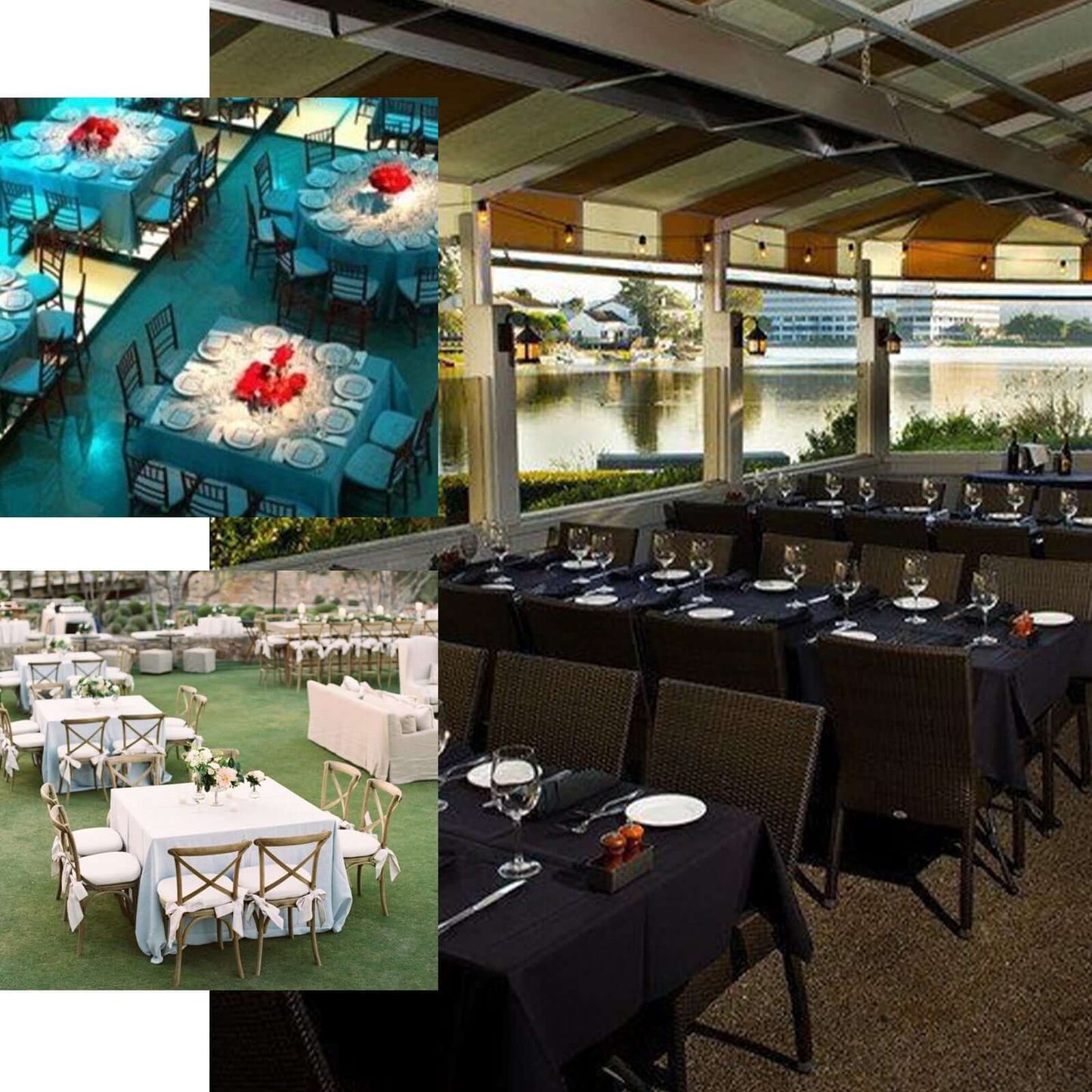 Polyester Square 90"x90" Tablecloth Hunter Emerald Green - Wrinkle - Resistant & Durable Table Cover - Linen Luxes