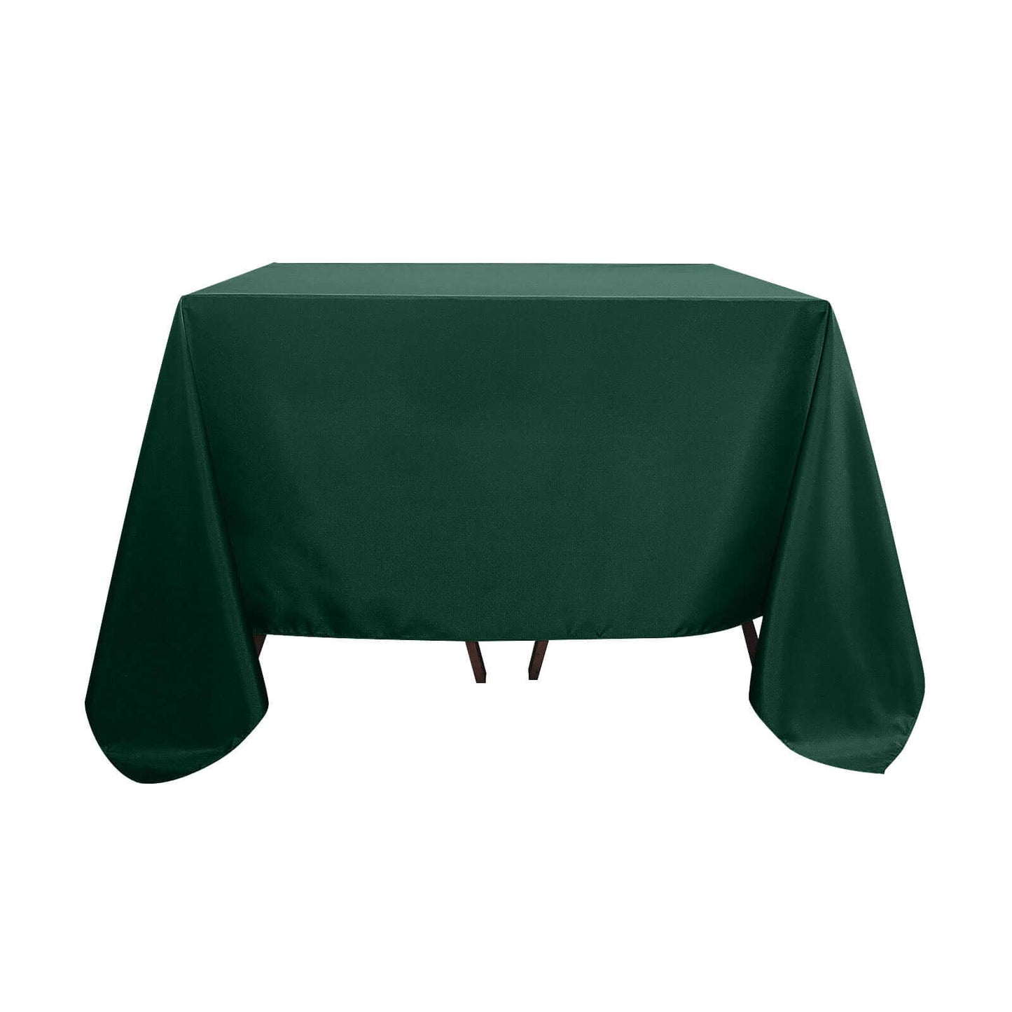Polyester Square 90"x90" Tablecloth Hunter Emerald Green - Wrinkle - Resistant & Durable Table Cover - Linen Luxes