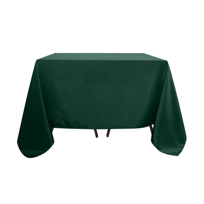 Polyester Square 90"x90" Tablecloth Hunter Emerald Green - Wrinkle - Resistant & Durable Table Cover - Linen Luxes