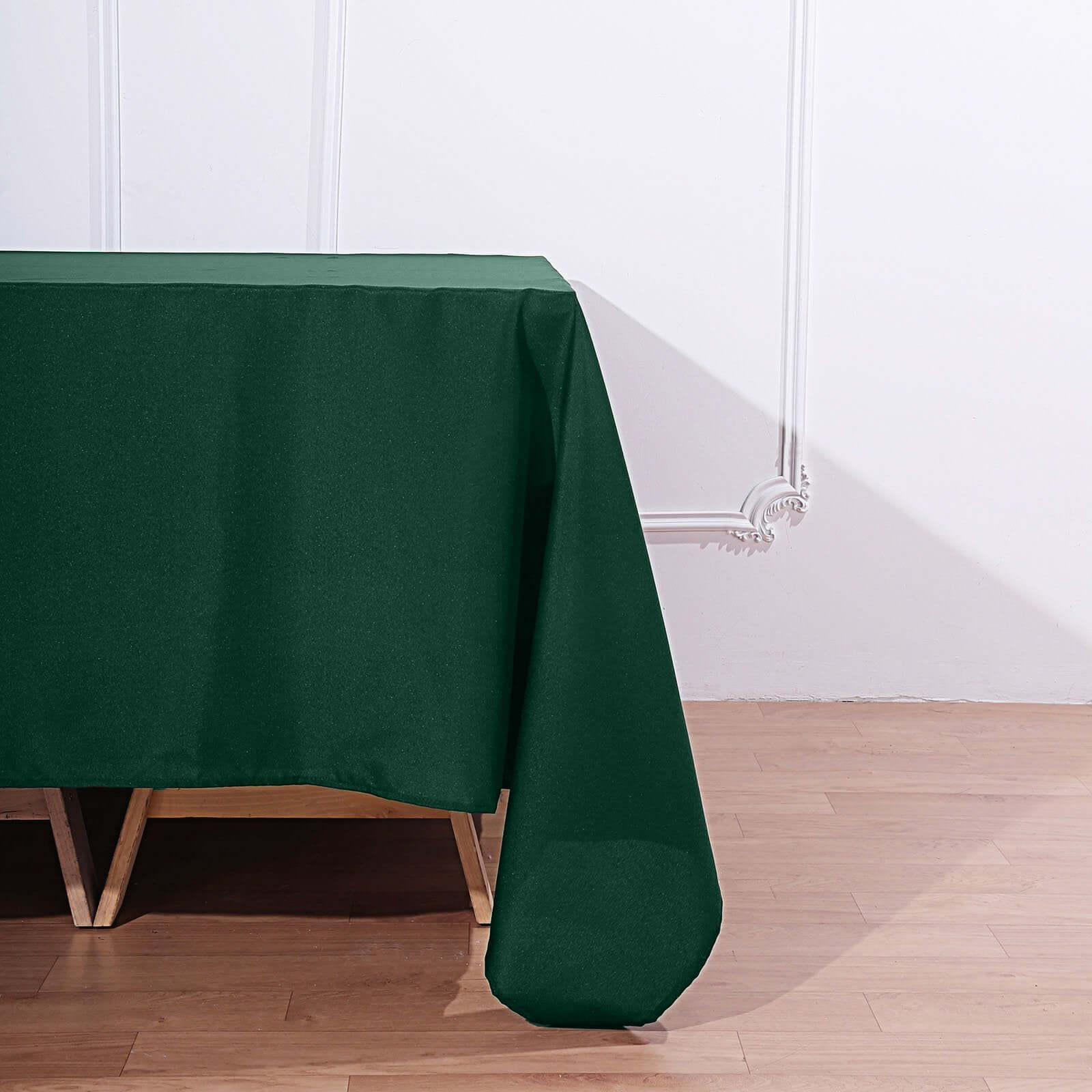 Polyester Square 90"x90" Tablecloth Hunter Emerald Green - Wrinkle - Resistant & Durable Table Cover - Linen Luxes
