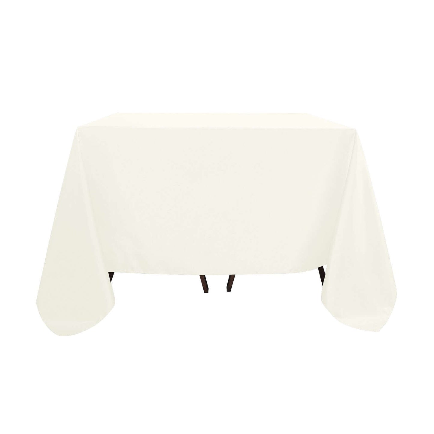 Polyester Square 90"x90" Tablecloth Ivory - Wrinkle - Resistant & Durable Table Cover - Linen Luxes