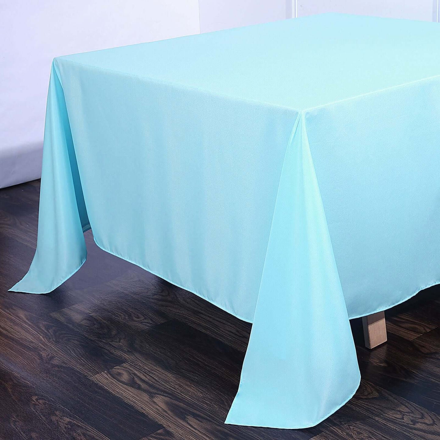 Polyester Square 90"x90" Tablecloth Light Blue - Wrinkle - Resistant & Durable Table Cover - Linen Luxes