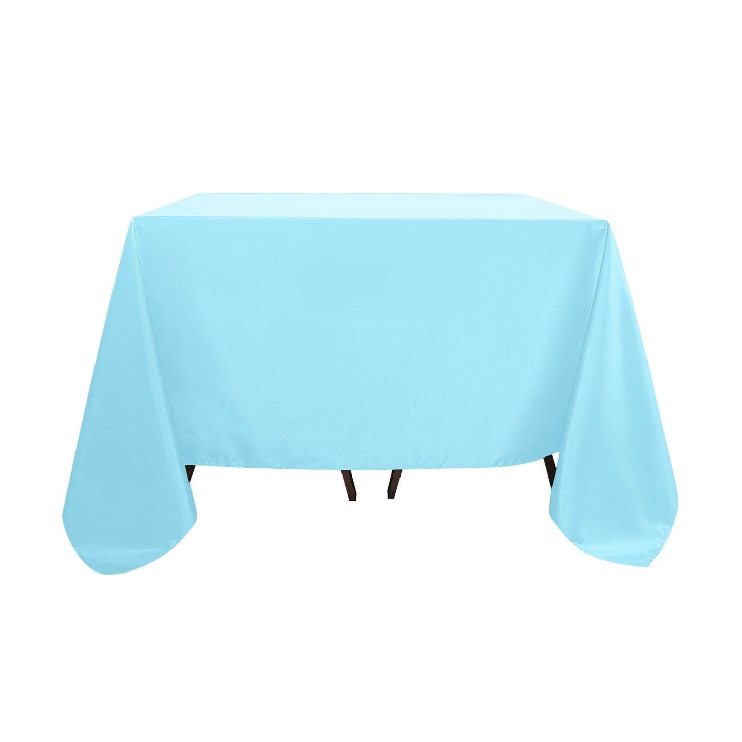 Polyester Square 90"x90" Tablecloth Light Blue - Wrinkle - Resistant & Durable Table Cover - Linen Luxes