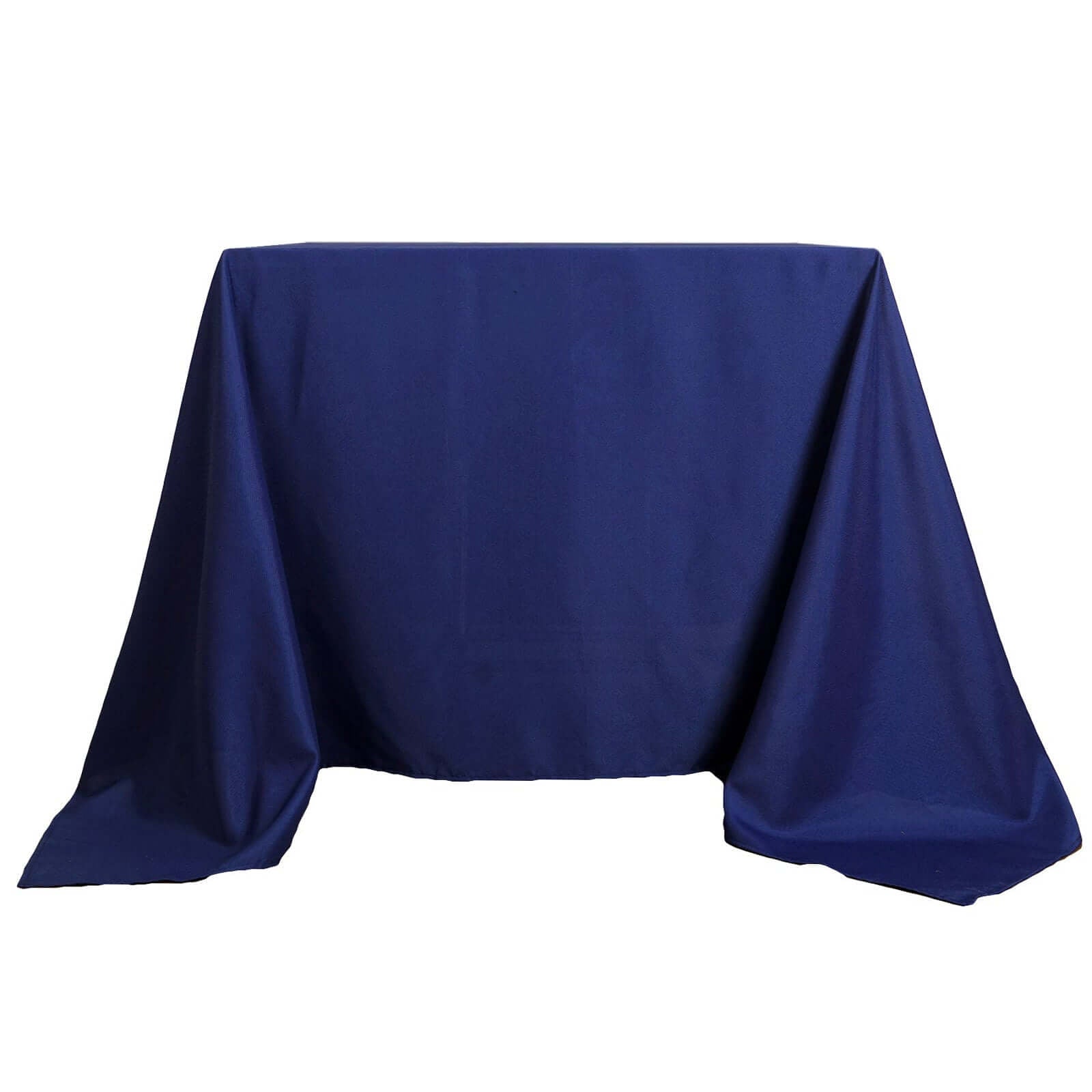 Polyester Square 90"x90" Tablecloth Navy Blue - Wrinkle - Resistant & Durable Table Cover - Linen Luxes