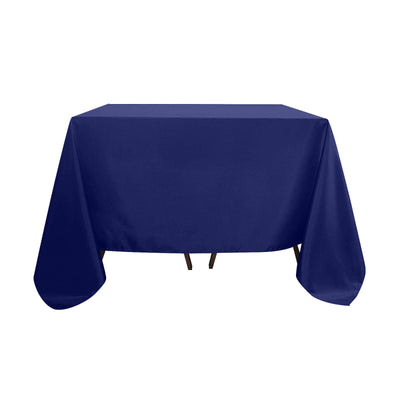 Polyester Square 90"x90" Tablecloth Navy Blue - Wrinkle - Resistant & Durable Table Cover - Linen Luxes