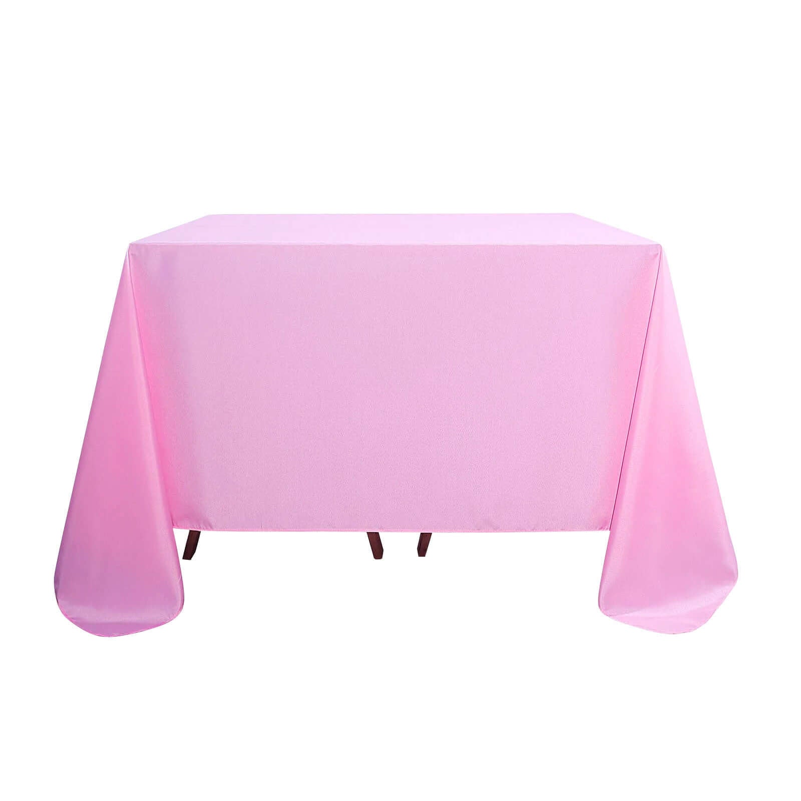 Polyester Square 90"x90" Tablecloth Pink - Wrinkle - Resistant & Durable Table Cover - Linen Luxes