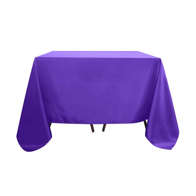 Polyester Square 90"x90" Tablecloth Purple - Wrinkle - Resistant & Durable Table Cover - Linen Luxes