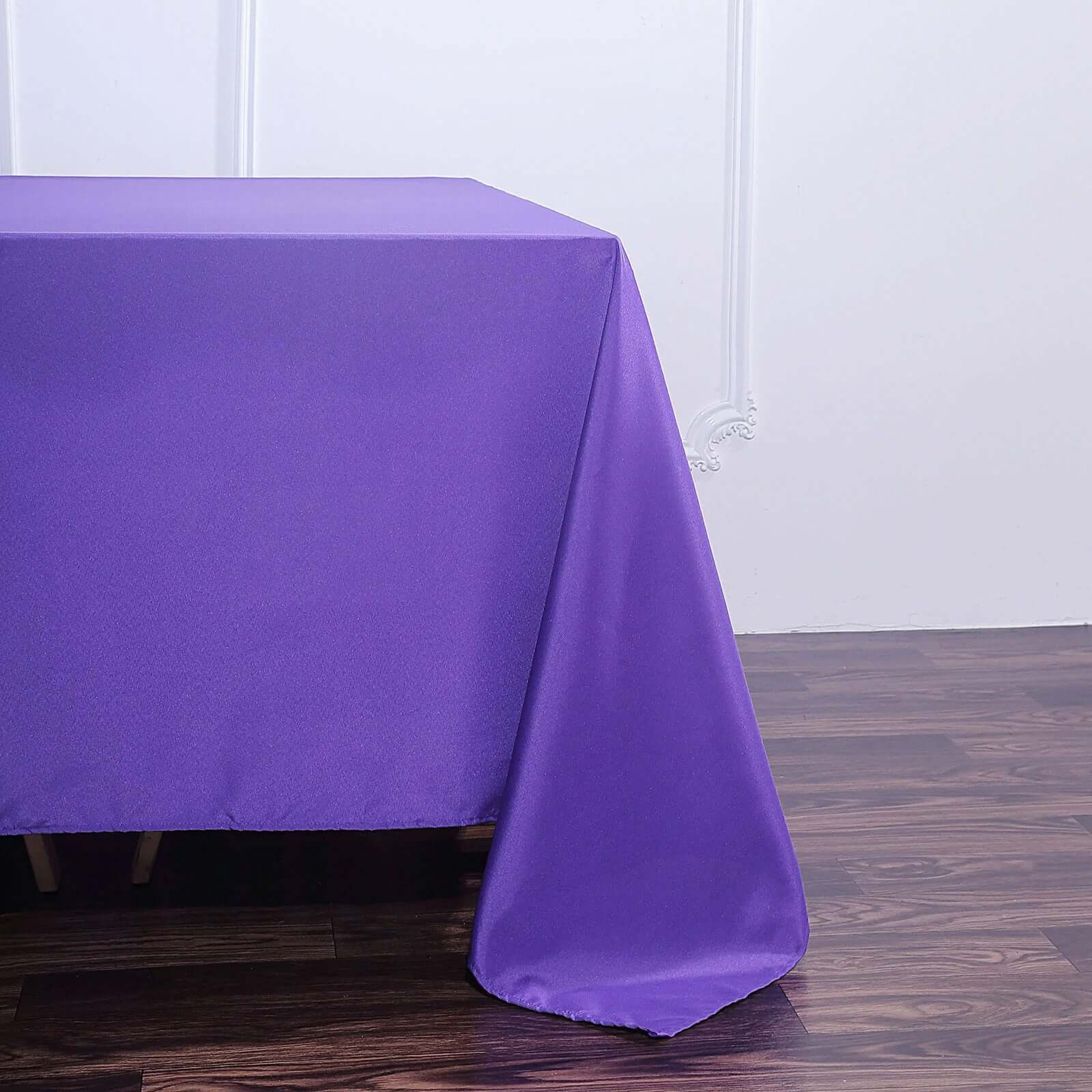Polyester Square 90"x90" Tablecloth Purple - Wrinkle - Resistant & Durable Table Cover - Linen Luxes