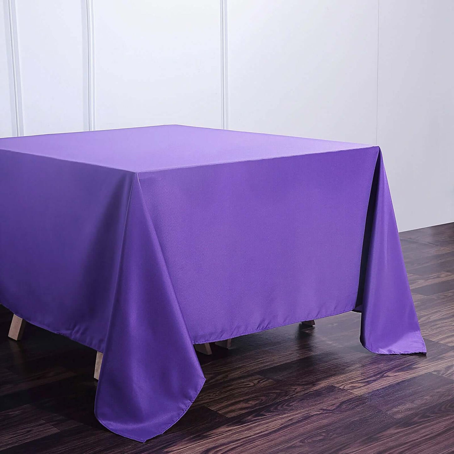 Polyester Square 90"x90" Tablecloth Purple - Wrinkle - Resistant & Durable Table Cover - Linen Luxes