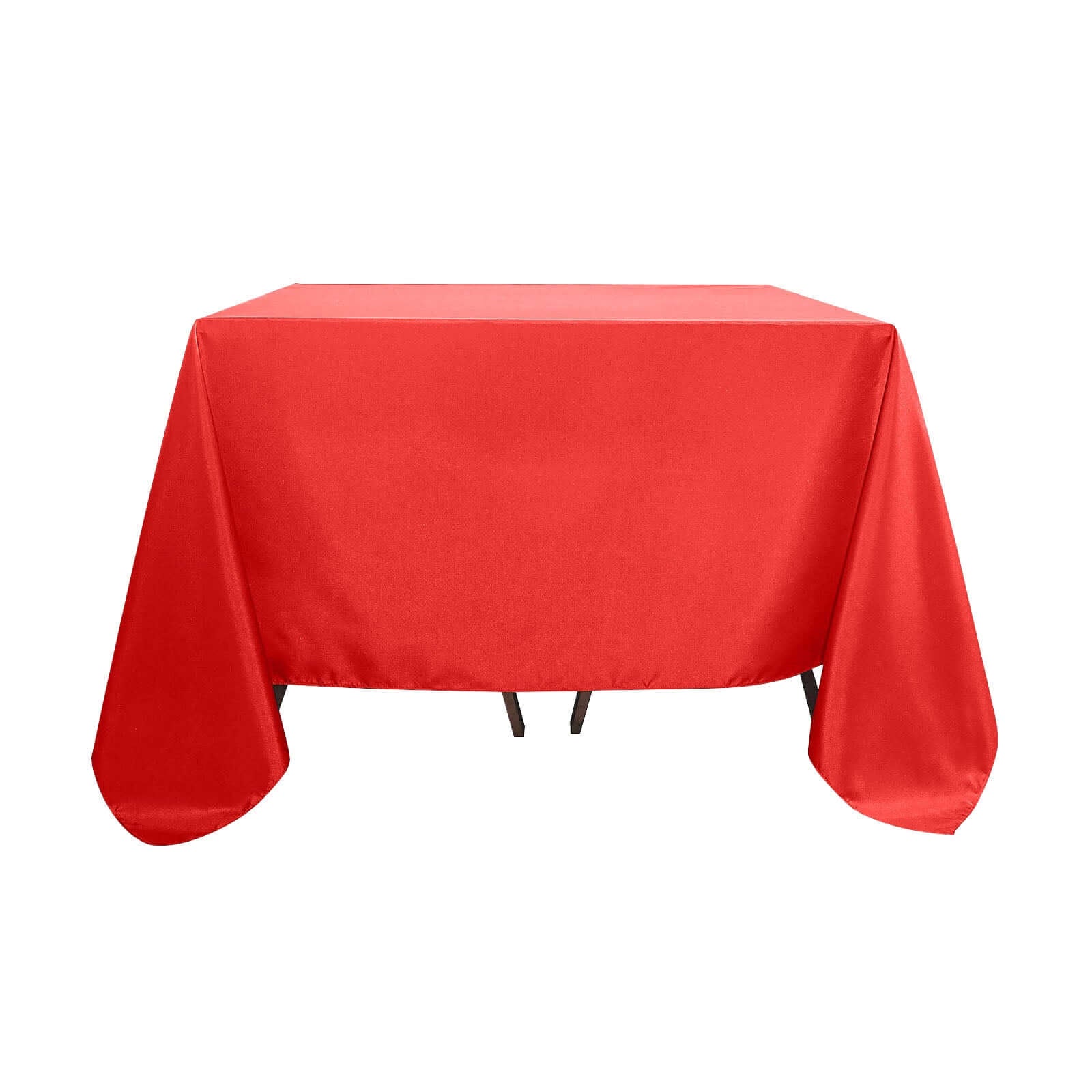 Polyester Square 90"x90" Tablecloth Red - Wrinkle - Resistant & Durable Table Cover - Linen Luxes