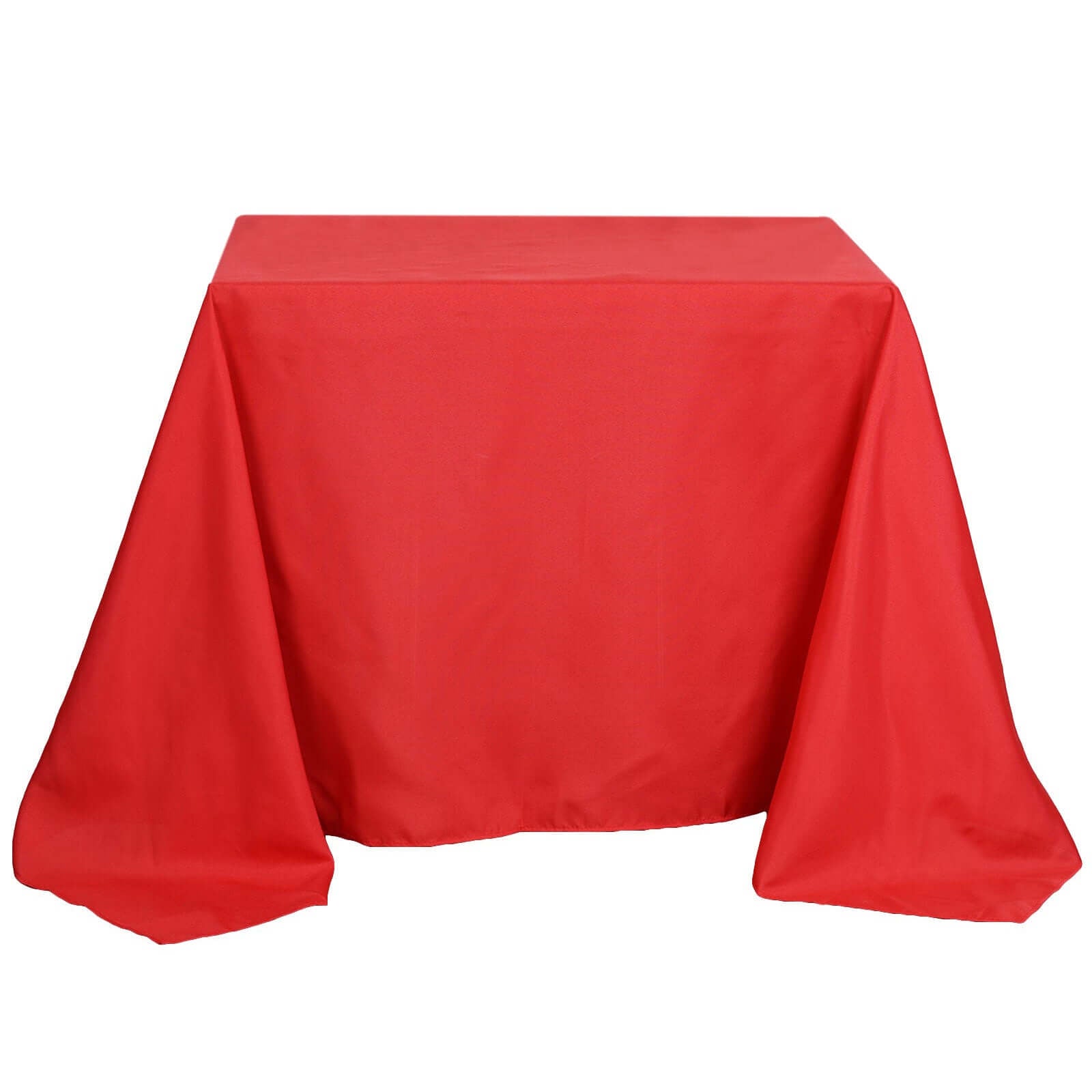 Polyester Square 90"x90" Tablecloth Red - Wrinkle - Resistant & Durable Table Cover - Linen Luxes