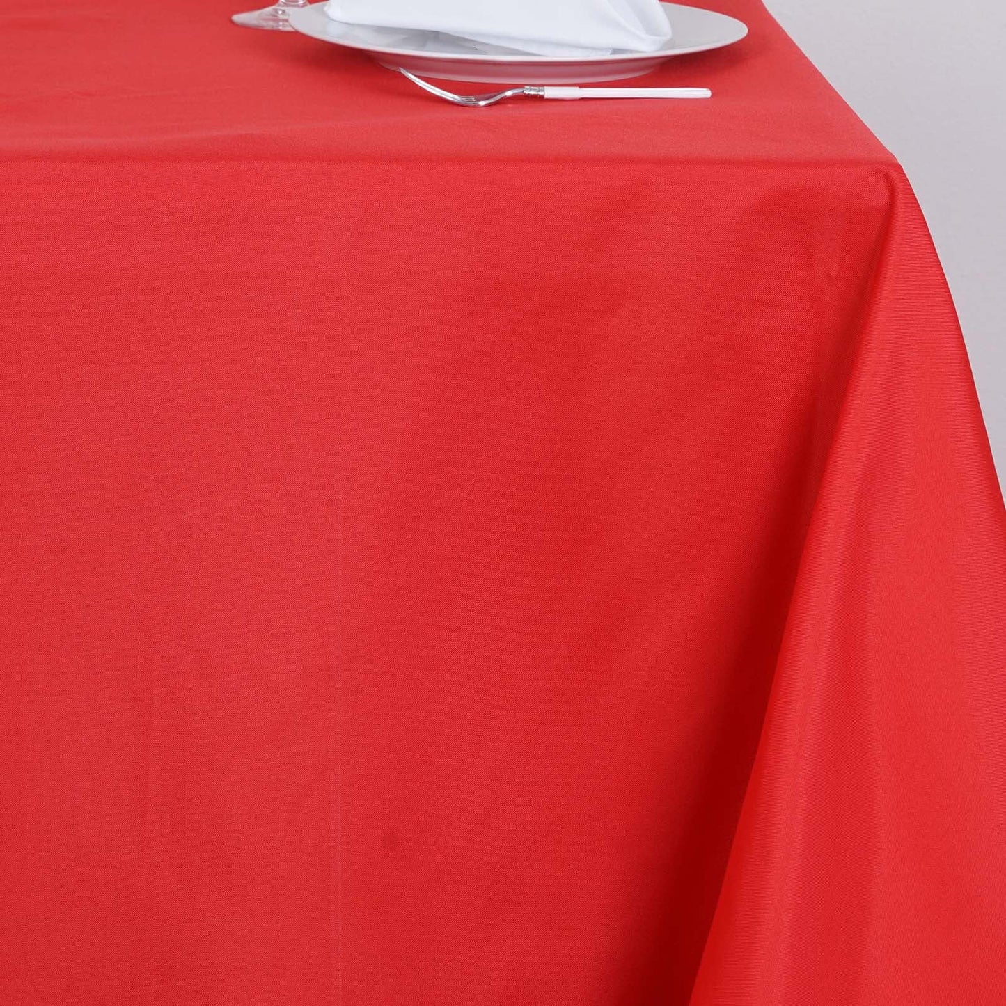 Polyester Square 90"x90" Tablecloth Red - Wrinkle - Resistant & Durable Table Cover - Linen Luxes