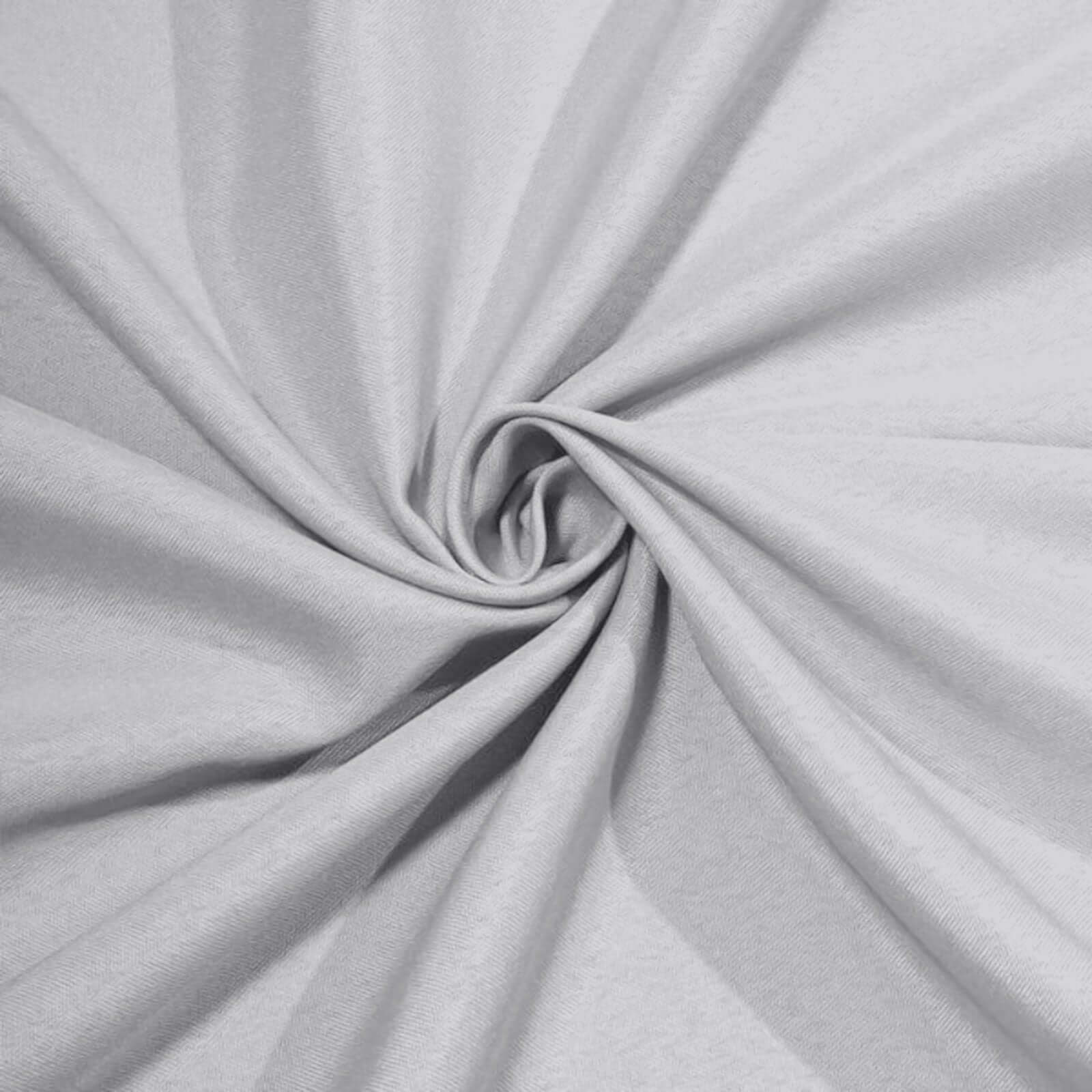 Polyester Square 90"x90" Tablecloth Silver - Wrinkle - Resistant & Durable Table Cover - Linen Luxes