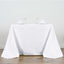 Polyester Square 90"x90" Tablecloth White - Wrinkle - Resistant & Durable Table Cover for Events - Linen Luxes