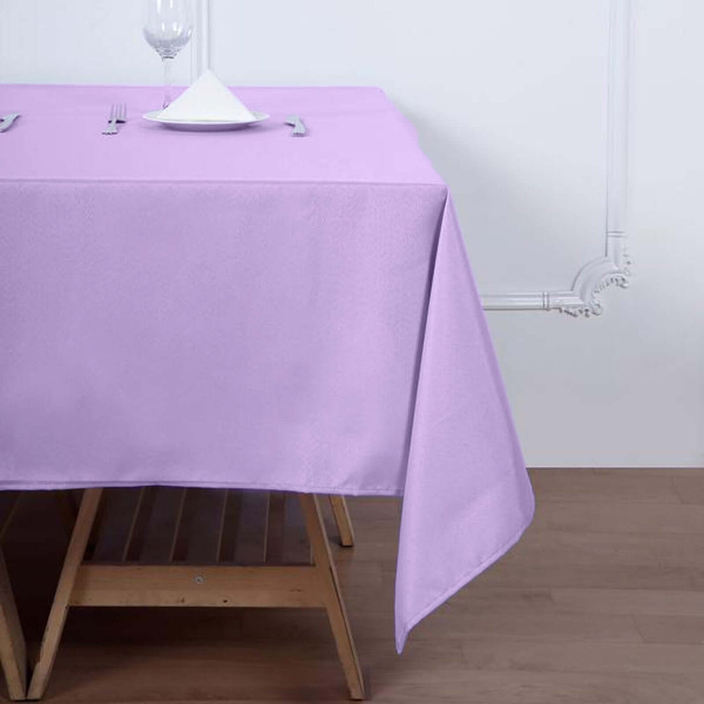 Polyester 70"x70" Table Overlay Square Tablecloth Lavender Lilac - Wrinkle-Resistant & Durable Table Cover