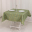 Polyester 54"x54" Square Tablecloth Dusty Sage Green with Gold Foil Tree Branch Pattern - Wrinkle-Resistant & Durable Table Cover