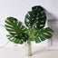 6 Stems Assorted Green Artificial Silk Tropical Monstera Leaf Plants