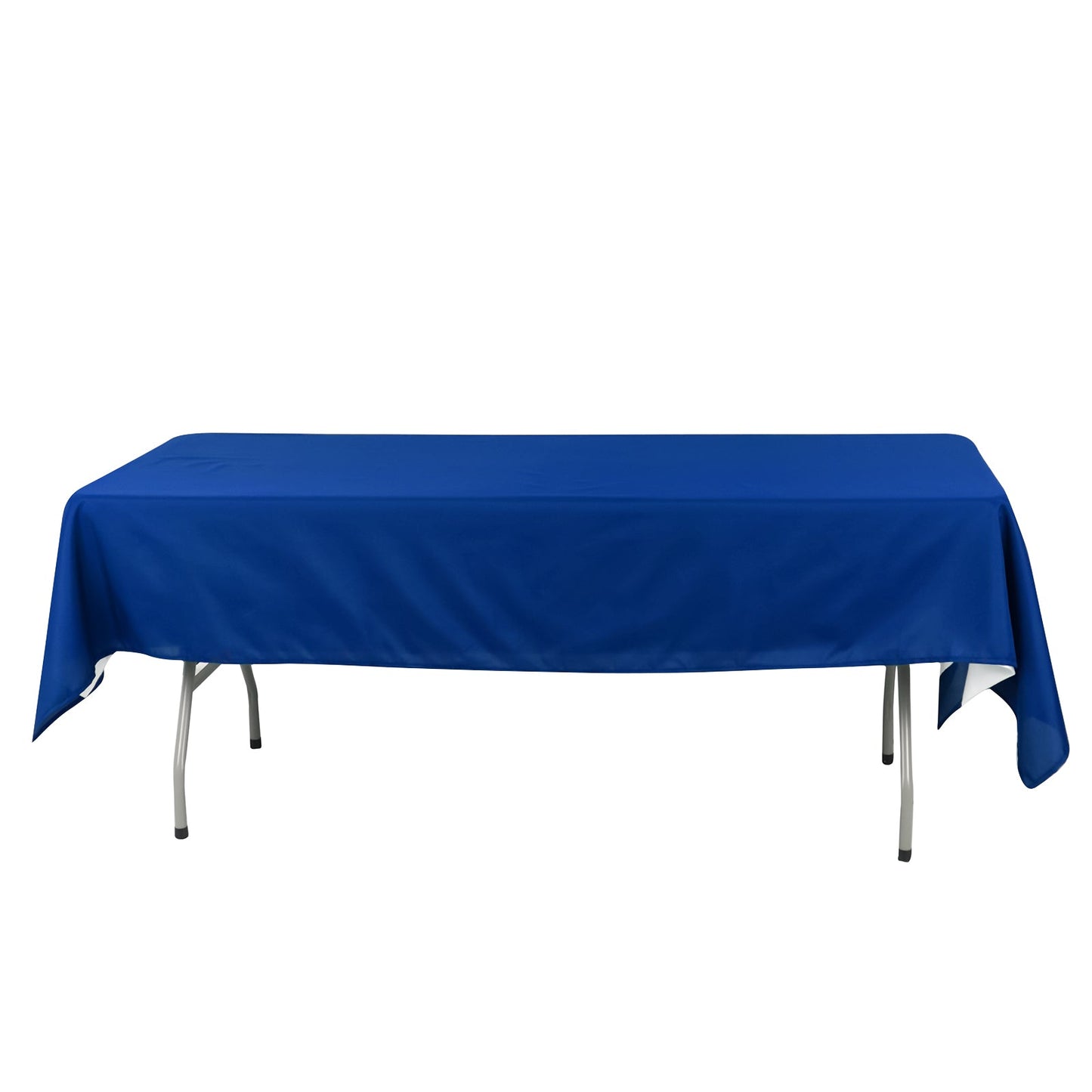 Cotton Blend 60"x102" Rectangle Tablecloth Royal Blue - Wrinkle-Resistant Table Cover