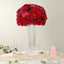 Pre-Arranged Silk Rose Wedding Centerpiece, Red Artificial Rose Flower Balls Arrangement Table Decor - 20"