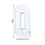Giant LED Marquee Light Up Letter "Q", White 4ft Pre-Cut Foam Board with 10 Warm White Battery Operated LEDs, Glue Gun and Sticks