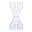 Giant LED Marquee Light Up Letter "X", White 4ft Pre-Cut Foam Board with 10 Warm White Battery Operated LEDs, Glue Gun and Sticks