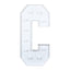 Giant LED Marquee Light Up Letter "C", White 4ft Pre-Cut Foam Board with 10 Warm White Battery Operated LEDs, Glue Gun and Sticks