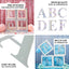4 Pack 5" Iridescent Alphabet Stickers Banner, Customizable Stick on Letters - H