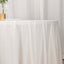 Scuba Round 132" Tablecloth Ivory - Wrinkle Free & Stain Resistant Seamless Table Cover