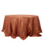 Taffeta 132" Round Tablecloth Terracotta (Rust) - Seamless Accordion Crinkle Table Cover