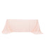 Scuba Rectangular 90"x156" Tablecloth Blush - Wrinkle Free, Stain Resistant & Seamless Table Cover