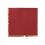 50-Pack Paper Beverage Napkins with Gold Foil Edge Burgundy - Disposable 2 Ply Cocktail Napkins for Events 6.5"x6.5"