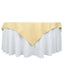 Premium Polyester 54"x54" Table Overlay Square Tablecloth Champagne - 220GSM Stain and Wrinkle-Resistant Table Topper