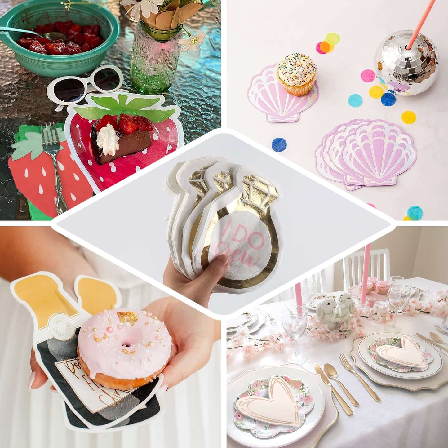 20-Pack Paper Cocktail Napkins with Cupcake Design - Fun Disposable Beverage Napkins for Events 11"x9"