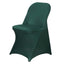 Stretch Spandex Chair Cover Hunter Emerald Green for Folding Chairs - Reusable & Wrinkle-Resistant 160GSM Fitted Slipcover