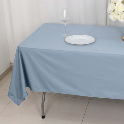 Scuba Rectangular 60"x102" Tablecloth Dusty Blue - Wrinkle Free & Stain Resistant Table Cover