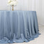 Scuba Round 132" Tablecloth Dusty Blue - Wrinkle Free & Stain Resistant Seamless Table Cover