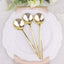 24-Pack Plastic Spoons Glossy Gold - Premium Heavy Duty Disposable Silverware 8"