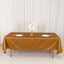 Scuba Rectangular 60"x102" Tablecloth Shimmering Gold - Wrinkle Free, Stain Resistant & Seamless Table Cover for Weddings and Parties