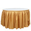 Polyester 14ft Table Skirt Gold - Classic Pleated Design for Weddings & Events