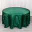 Satin Striped 120" Round Tablecloth Hunter Emerald Green - Silky Smooth Seamless Table Cover