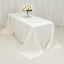 Fire Retardant Premium Polyester 90"x132" Rectangular Tablecloth Ivory - High-Performance Seamless Table Cover