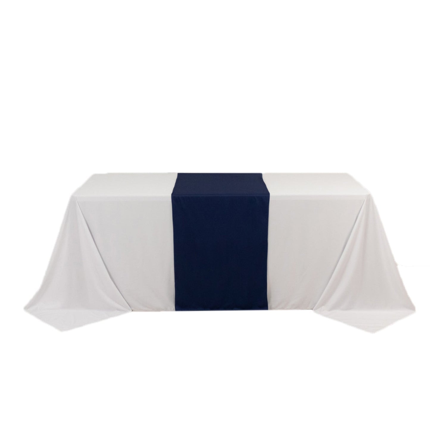 Wide Polyester 24"x72" Table Runner Navy Blue - Durable Trade Show Table Linen