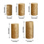 Set of 5 Champagne Crushed Velvet Cylinder Pedestal Stand Covers, Premium Pillar Prop Covers