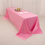 Lamour Satin 90"x156" Rectangle Tablecloth Pink - Luxurious, Soft Seamless Table Cover