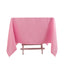Premium Polyester Square Tablecloth 70"x70" Pink 220GSM Wrinkle-Resistant Table Cover