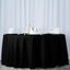 Premium Polyester 108" Round Tablecloth Black - Wrinkle - Resistant 220GSM Table Cover for Weddings & Events - Linen Luxes