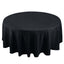 Premium Polyester 108" Round Tablecloth Black - Wrinkle - Resistant 220GSM Table Cover for Weddings & Events - Linen Luxes