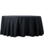 Premium Polyester 108" Round Tablecloth Black - Wrinkle - Resistant 220GSM Table Cover for Weddings & Events - Linen Luxes