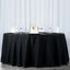 Premium Polyester 108" Round Tablecloth Black - Wrinkle - Resistant 220GSM Table Cover for Weddings & Events - Linen Luxes